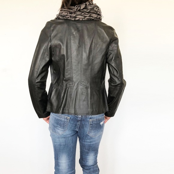 IDEOLOGY - Black Leather Blazer - Picture 3 of 4